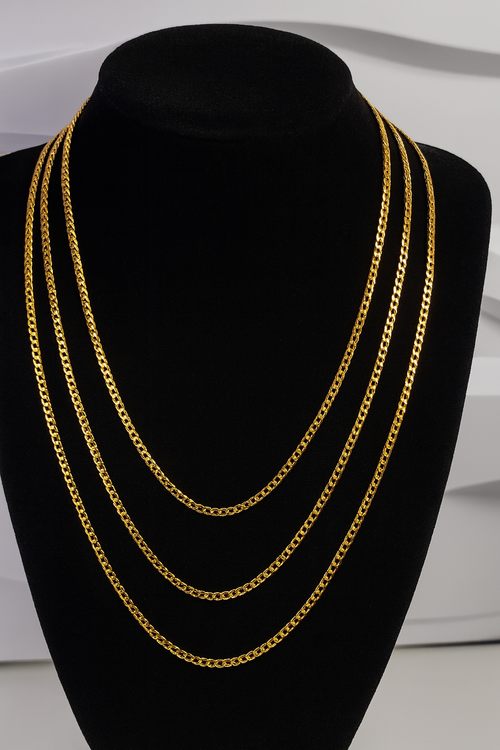 The Avigail 18K Gold Curb Chain Necklace