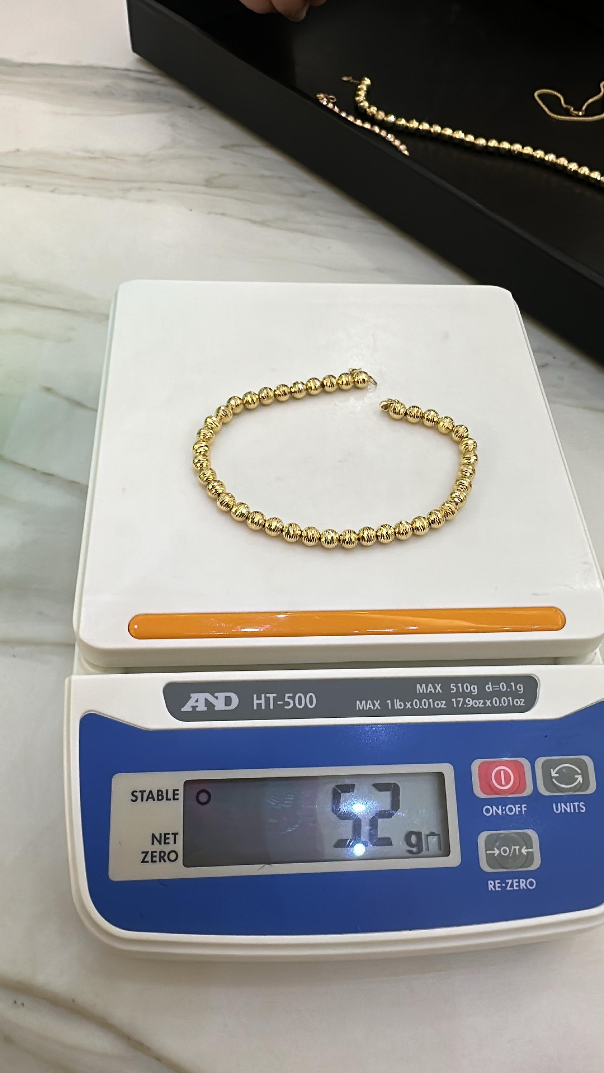 The Rina 18Karat Real Gold Bead Bracelet