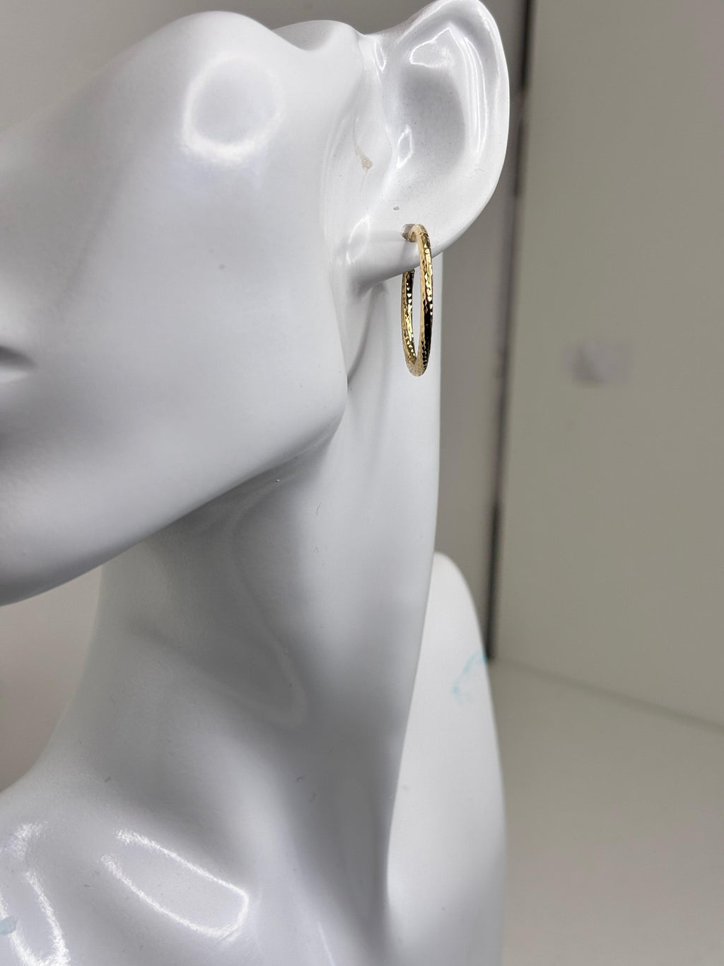 The Tamar 18K Gold Textured Hoop Earrings