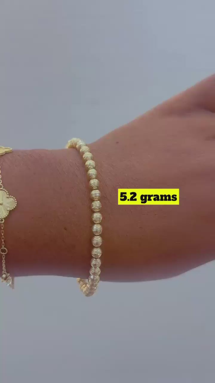 The Rina 18Karat Real Gold Bead Bracelet