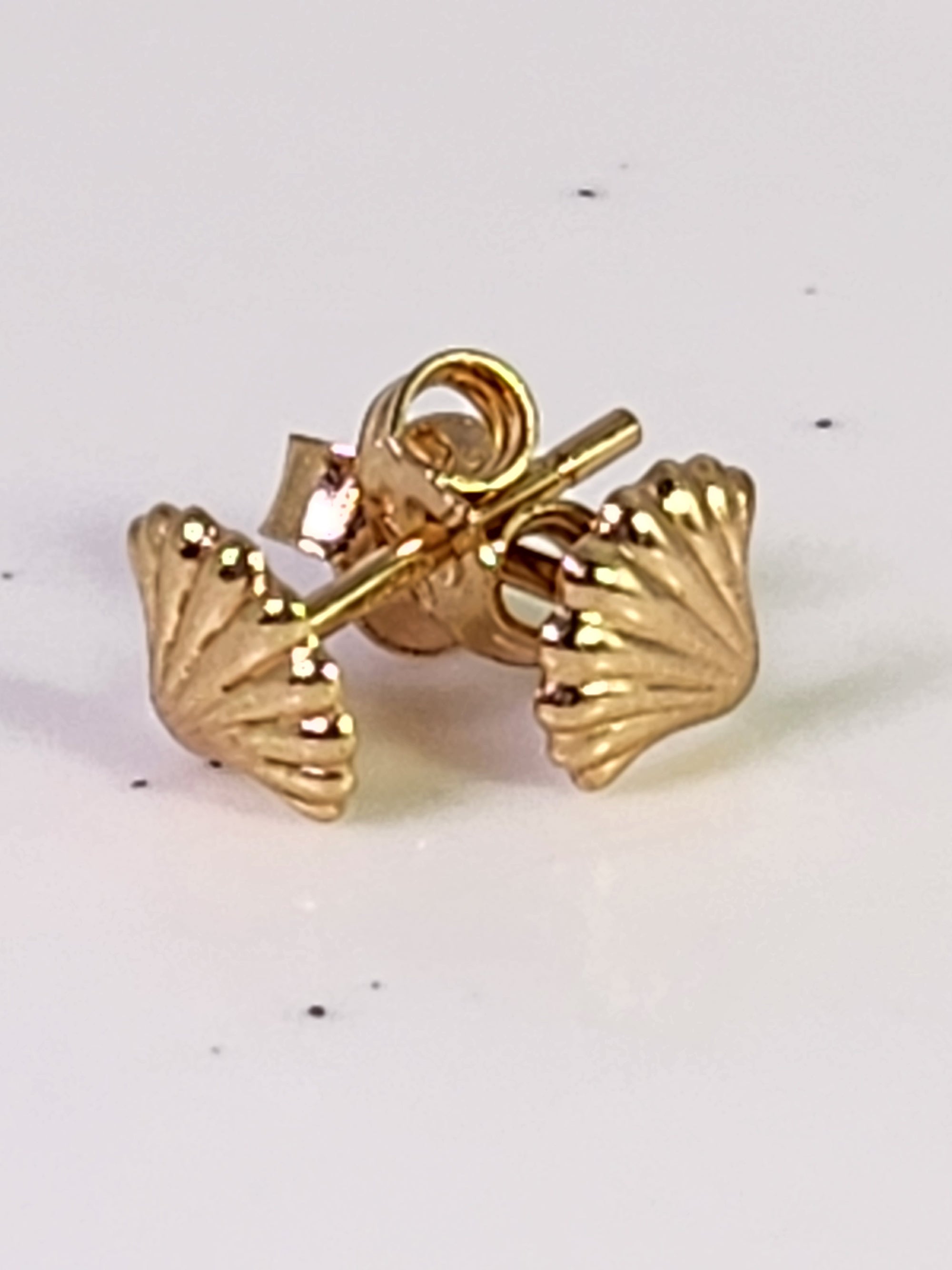 The Zara 18K Gold Shell Stud Earrings