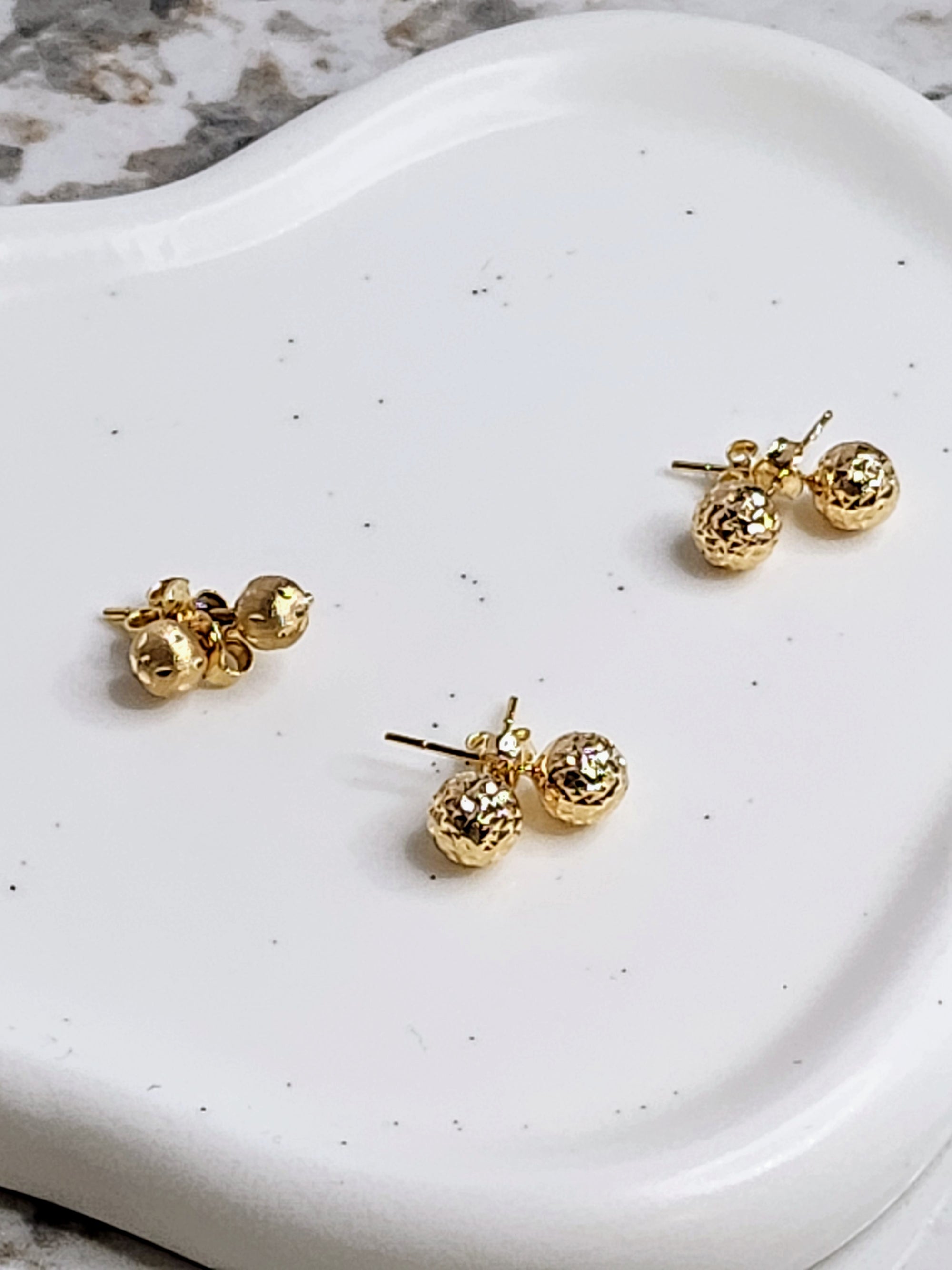 The Dinah 18K Gold Ball Stud Earrings