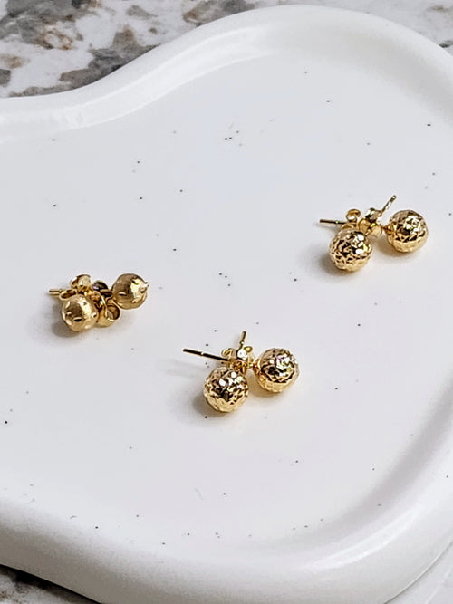The Dinah 18K Gold Ball Stud Earrings
