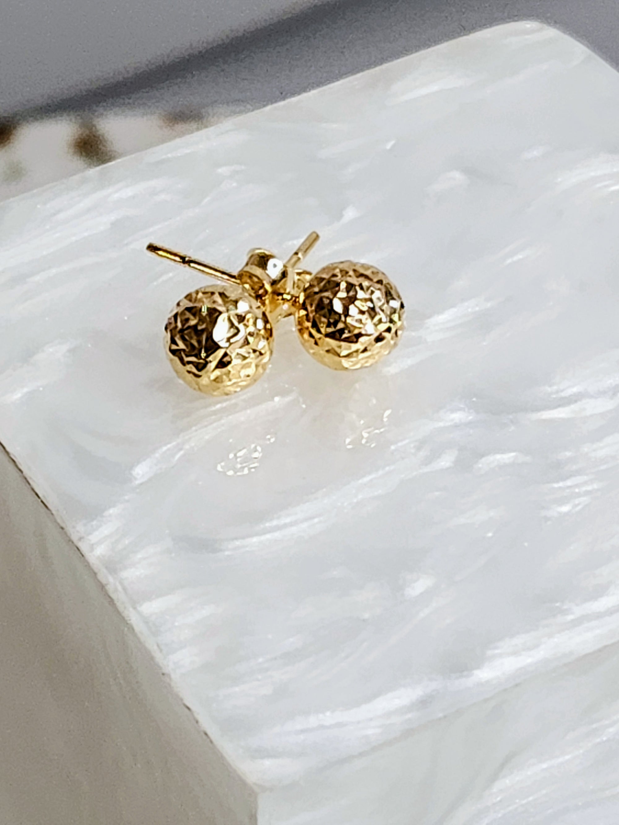 The Dinah 18K Gold Ball Stud Earrings